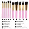 Travel Set Mini Makeup Brush Set of 10 (Pink Gold)