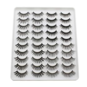 20 Pairs Mink Lashes Natural False Eyelashes Dramatic Volume Fake Lashes Soft Thick Long Eyelashes Wispy Makeup Extension 2022 (Color: YP405)