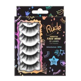 Rude Essential Faux Mink 3D Lashes 5 Multi-Pack (Color: Adventurous)