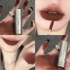 Dark Brown Matte Velvet Lip Gloss Waterproof Liquid Lipstick Nude Brown Lips Tint Mud Makeup Latte Coffee Lip Glaze Cosmetics